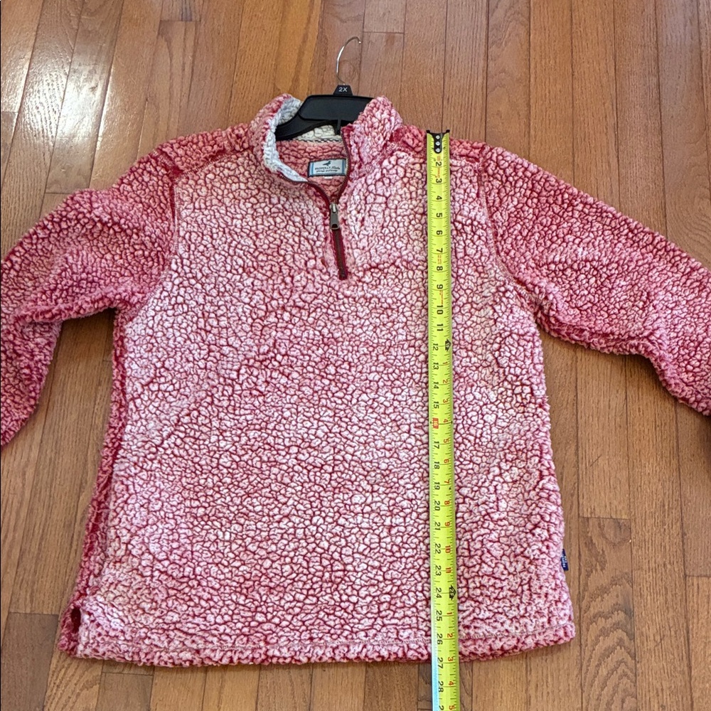 Men's Red Properly Tied Sherpa 1/4 Zip Pintail Pullover - Picture 9 of 9